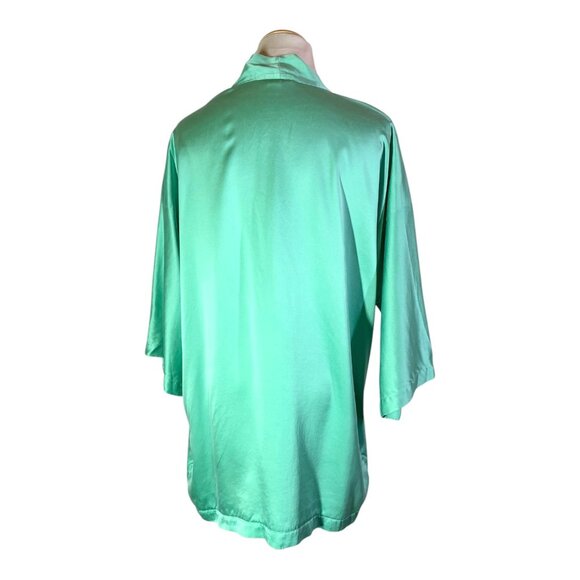 Victoria's Secret One Size Silk Short Robe Seafoam Green *Flaw - Picture 12 of 15